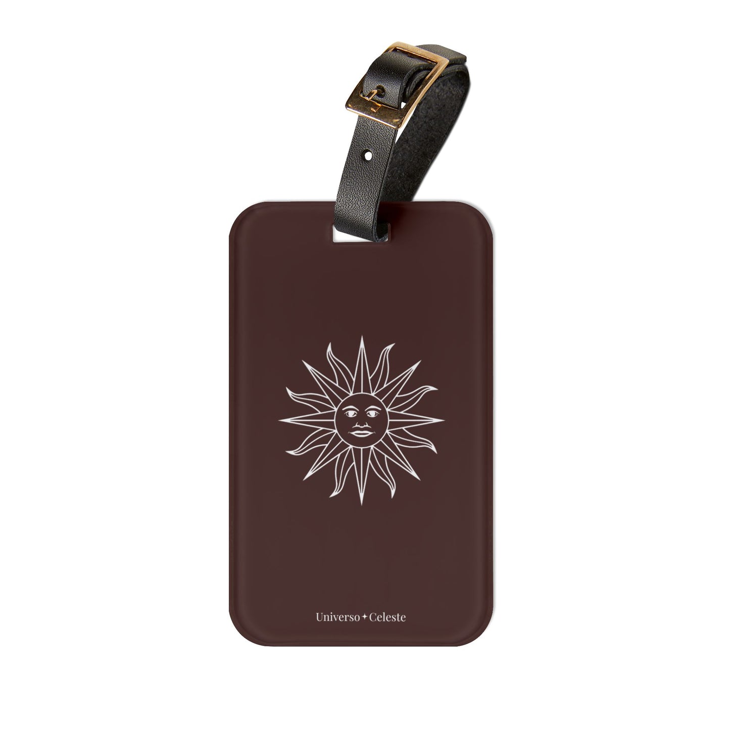 Universo Celeste Coffee Brown Luggage Tag