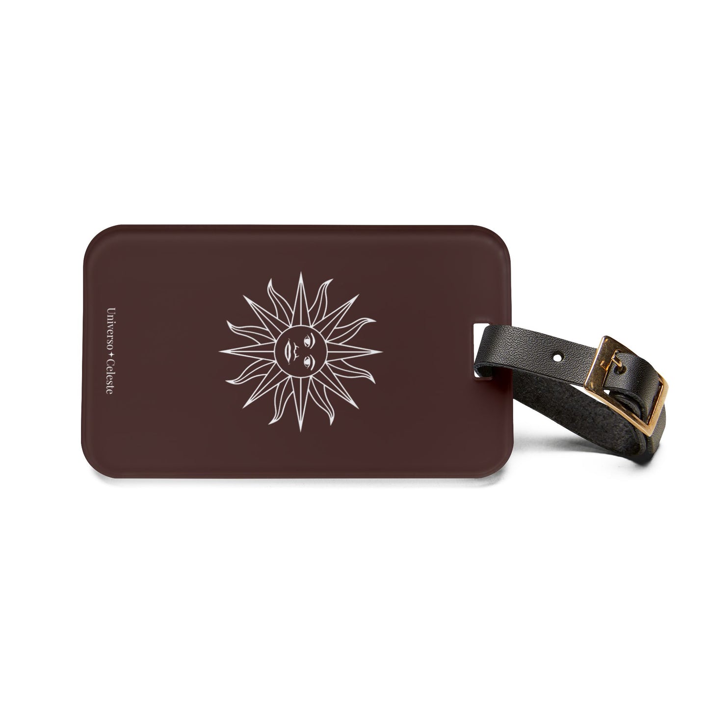 Universo Celeste Coffee Brown Luggage Tag