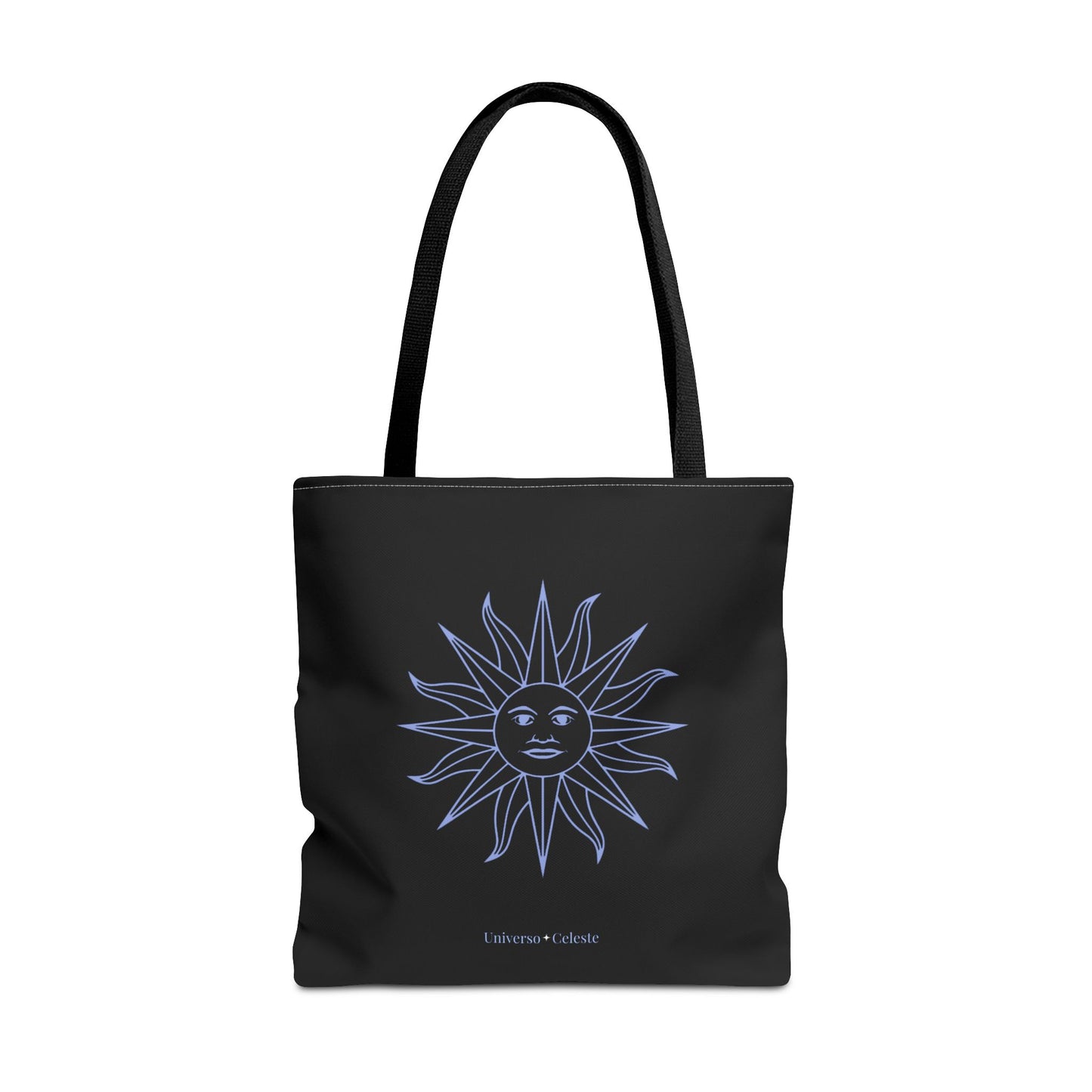 Black/Sky Blue Large Tote Bag