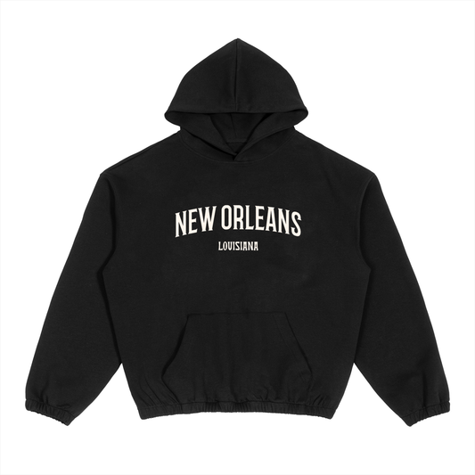 New Orleans Louisiana Cinched Hem Hoodie